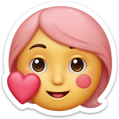 A simple blushing emoji with a bashful expression  sticker