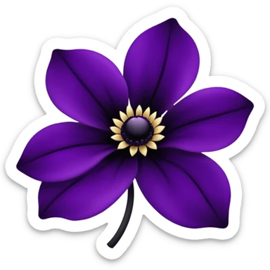 Black flowers  sticker