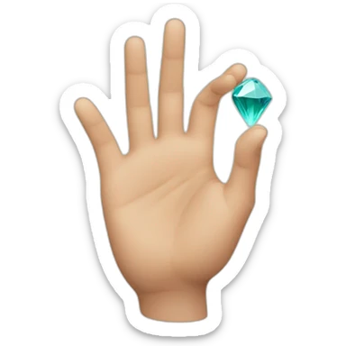two Hand Reaching a gem sticker