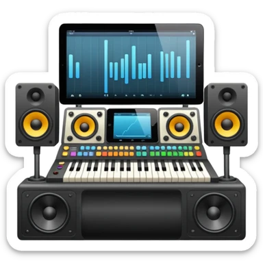 music studio sticker