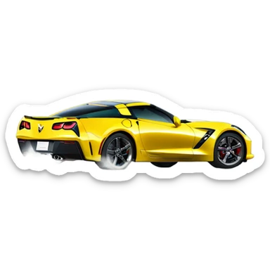 Corvette drifting  sticker