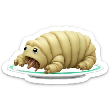 Tardigrade eating  sticker
