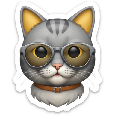 Cat with sunglasses sticker