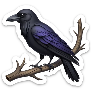 mystical raven sticker