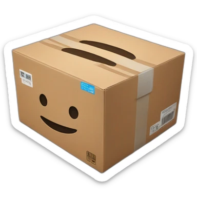 AMAZON BOX WITH UPC CODE NO FACE sticker