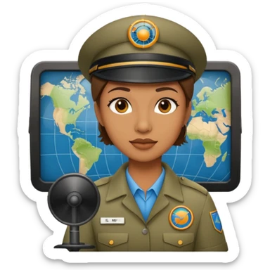 air traffic controller with radar screen sticker