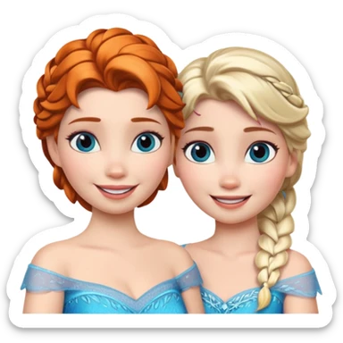 Elsa and anna sticker