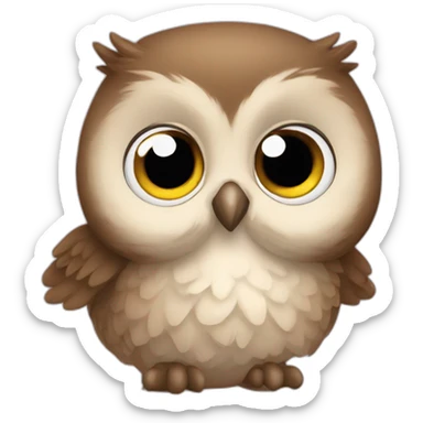 Baby owl sticker
