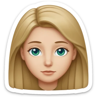 dark blond whit blue/green eys sticker