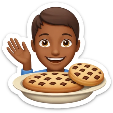 Carita que refleje emoción por algo delicioso sticker