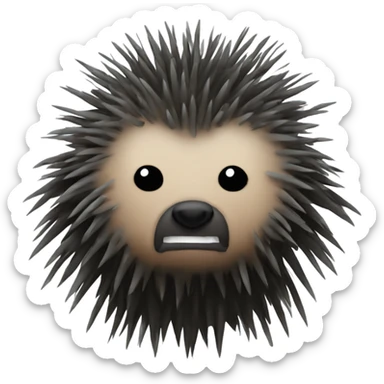 Porcupine bad guy sticker