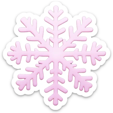 light pink snowflake  sticker