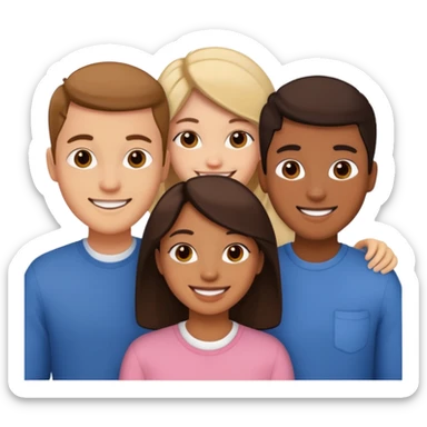 three interlaced friends sticker