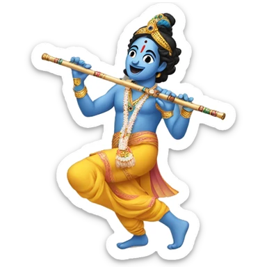  Krishna Flute catching emoji  sticker