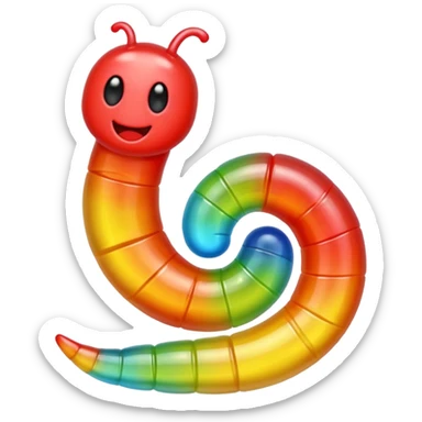lombriz de gomita sticker