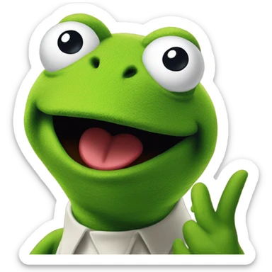 Kermit freaking out sticker
