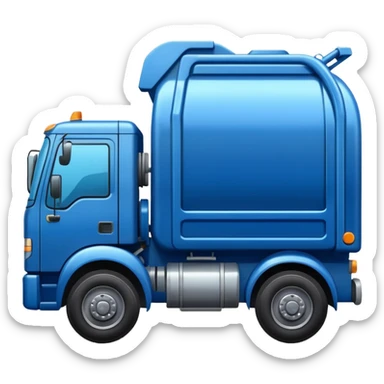 blue garbage truck sticker