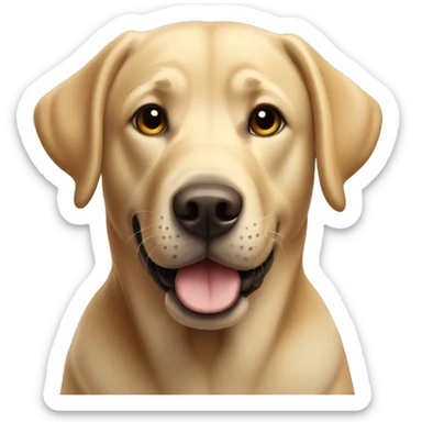 Labrador facing you smiling sticker