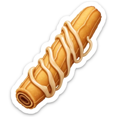 Simple churro street snack with soft tones sticker