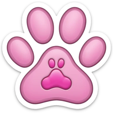 puppy paw print with a border sticker