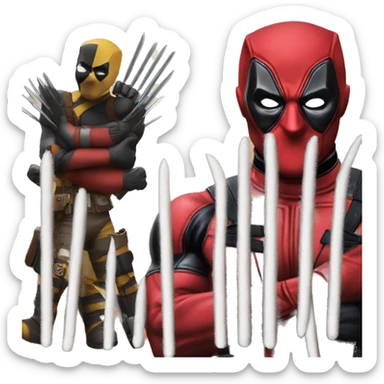 Deadpool wolverine sticker