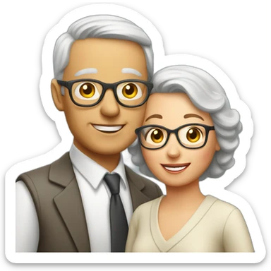 School Reunion with older lady teacher sticker