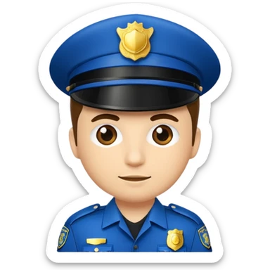 fancy police officer sticker