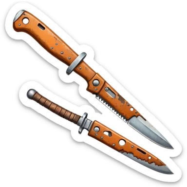 Rusty knife sticker