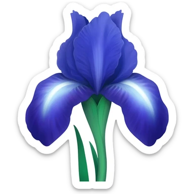 Iris flower dark and light Blue sticker