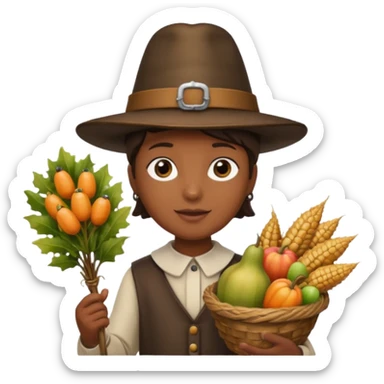 Fall thanksgiving sticker