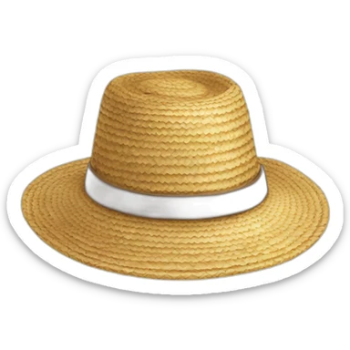Straw hat sticker