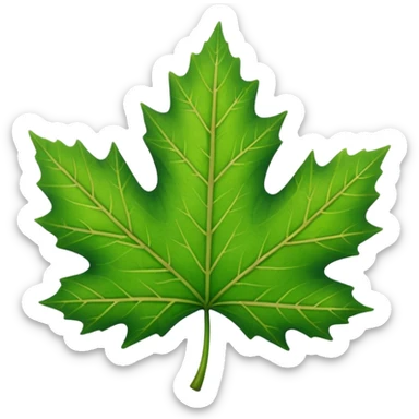 a single leaf sticker