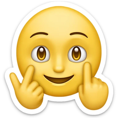 sketchy suspicious yellow emoji smirking deviously while tapping fingers  sticker