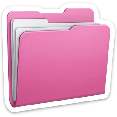 file folder pink without a face sticker