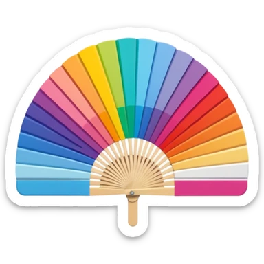 3D pantone colour fan spread sticker