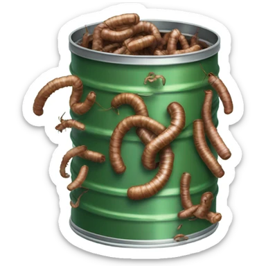Can of worms sticker