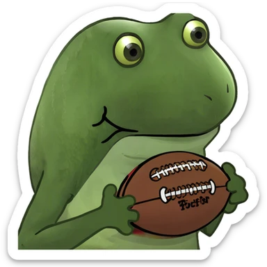 wearing a football helmet  sticker