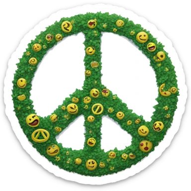 Peace sign with tumb sticker