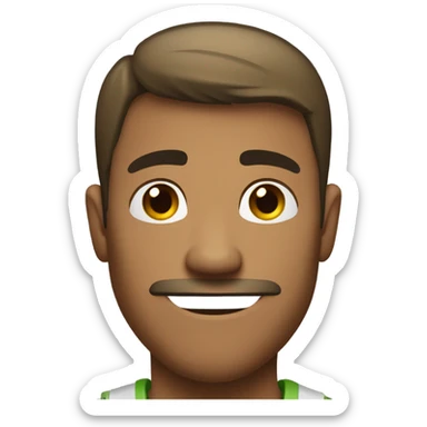 a man with a five o'clock shadow sticker