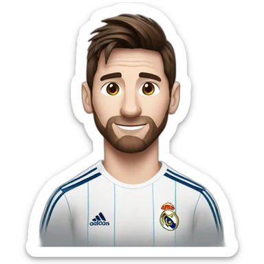 messi in real madrid sticker