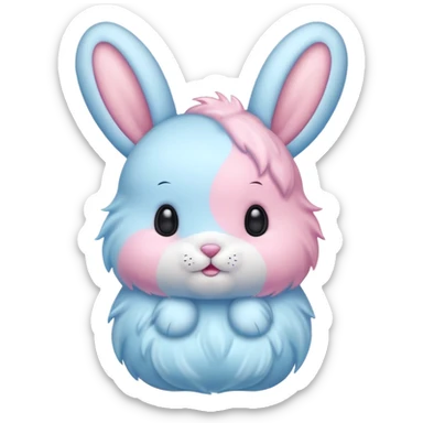 Cotton candy bunny cute :3 sticker