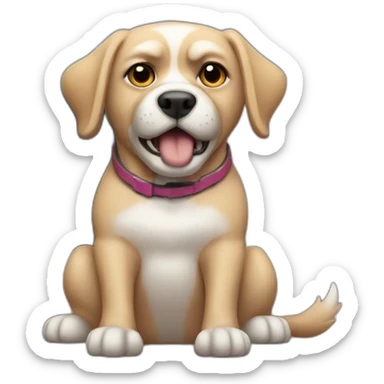 angry dog guarding a ssd sticker