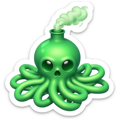 poisonous gas, isometric sticker