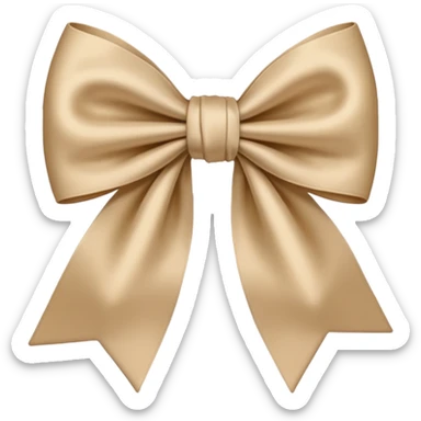 beige bow emoji sticker