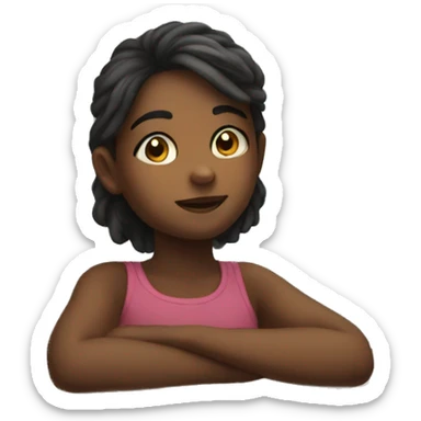 thoughtful girl by the window sticker