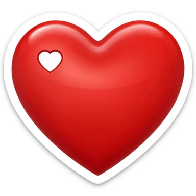 Un corazón grande rojo con la letra" J" en mayúscula en el centro  sticker