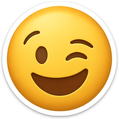 winking eye emoji with playful expression sticker