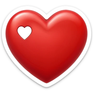 A red heart with the letter "J" in it sticker