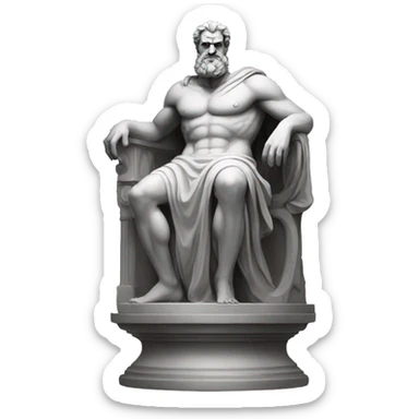 greek mythology statue of hades sticker