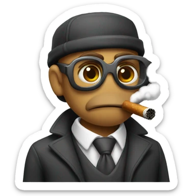 Búho smoking sticker